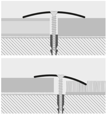 přechodová l išta 18x40x2700 montážní diagram